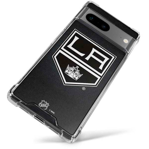 NHL Los Angeles Kings Black Background Google Pixel 7a Clear Case